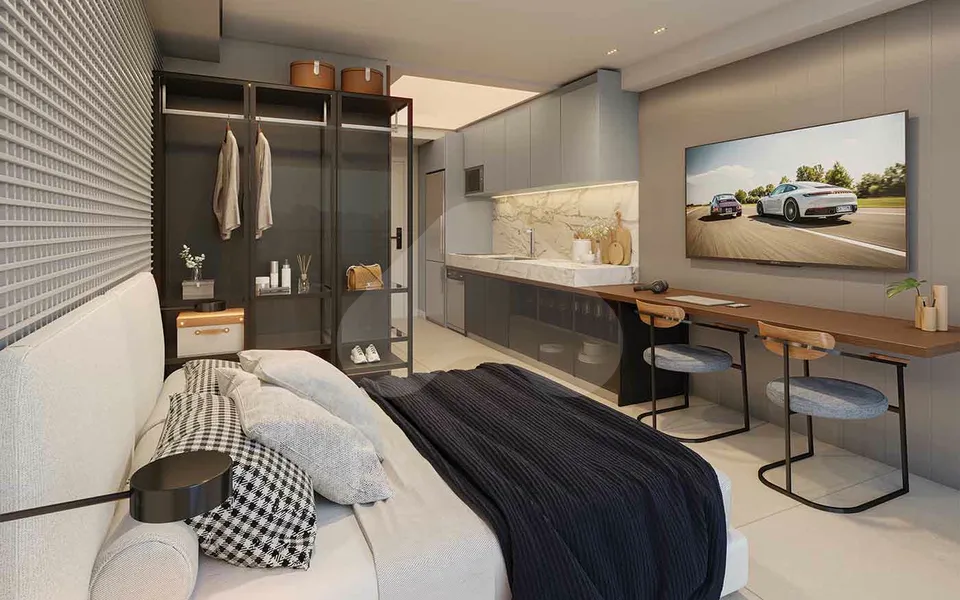 Blue Marine Home Resort - Studio com 26,56 m², em Vila Monte Alegre — foto 8