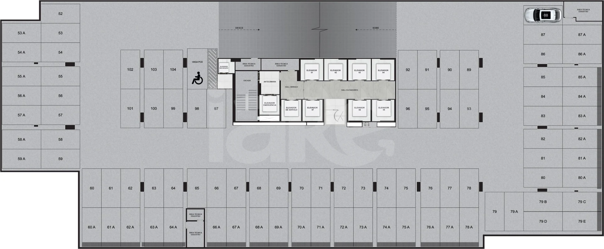 Planta — Pavimento subsolo 3