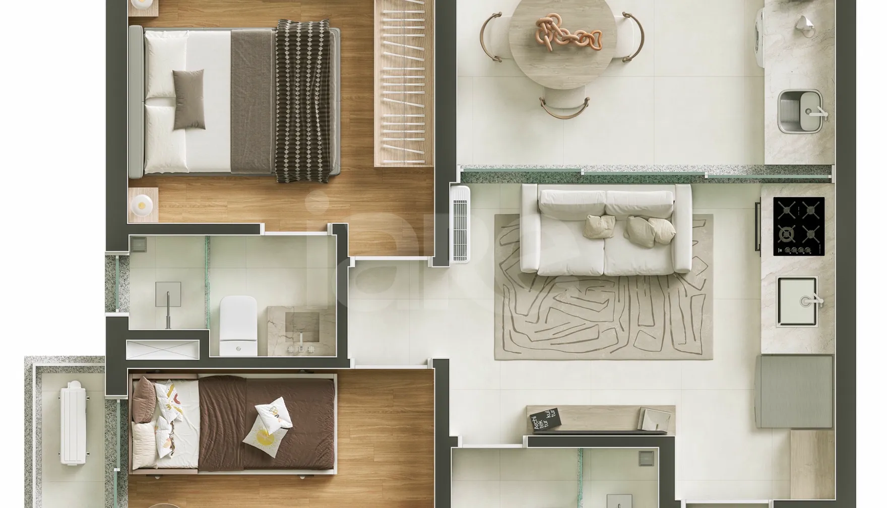 Planta — Apartamento 45,3 m²