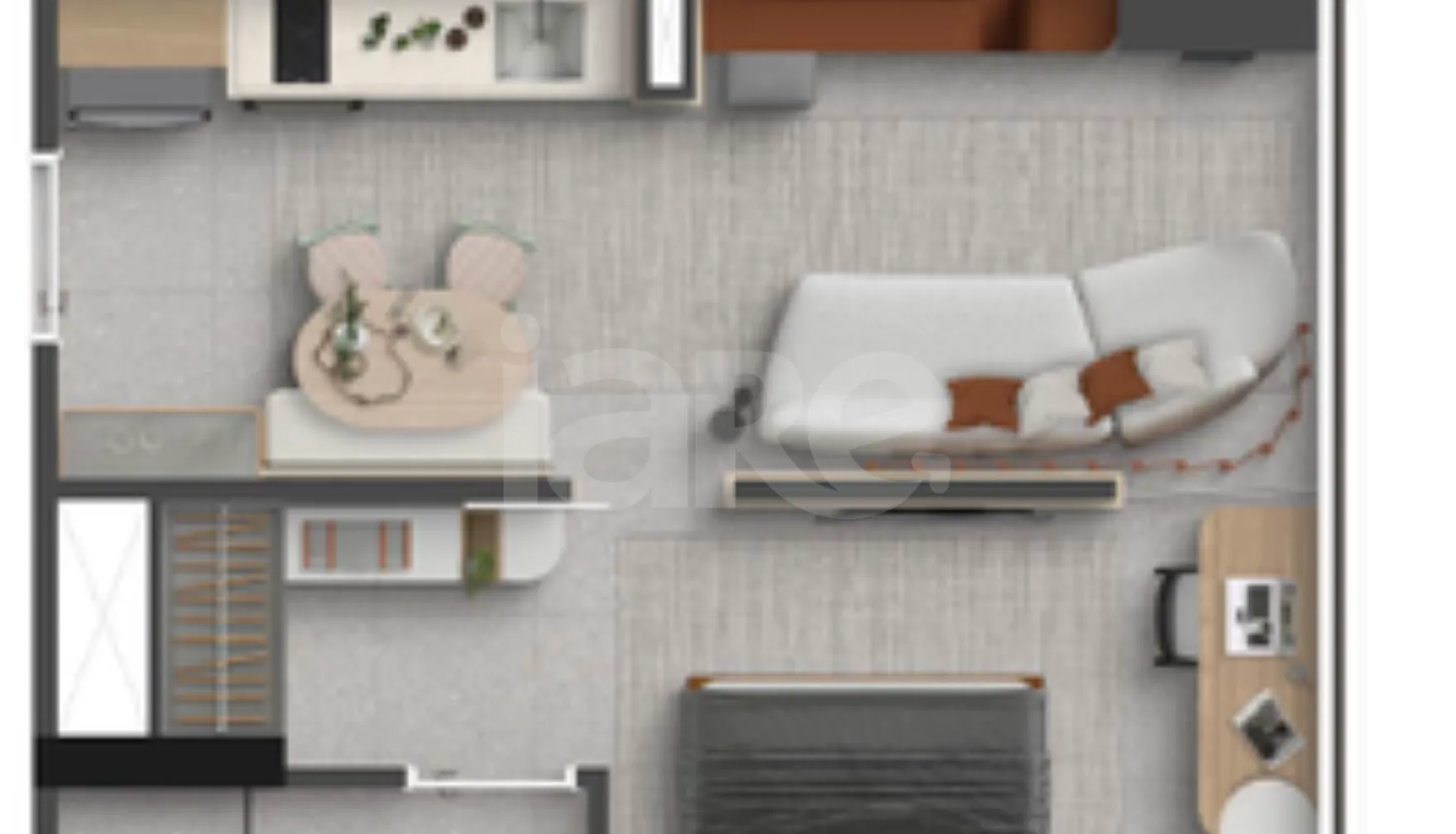 Planta — Apartamento 36,72 m²