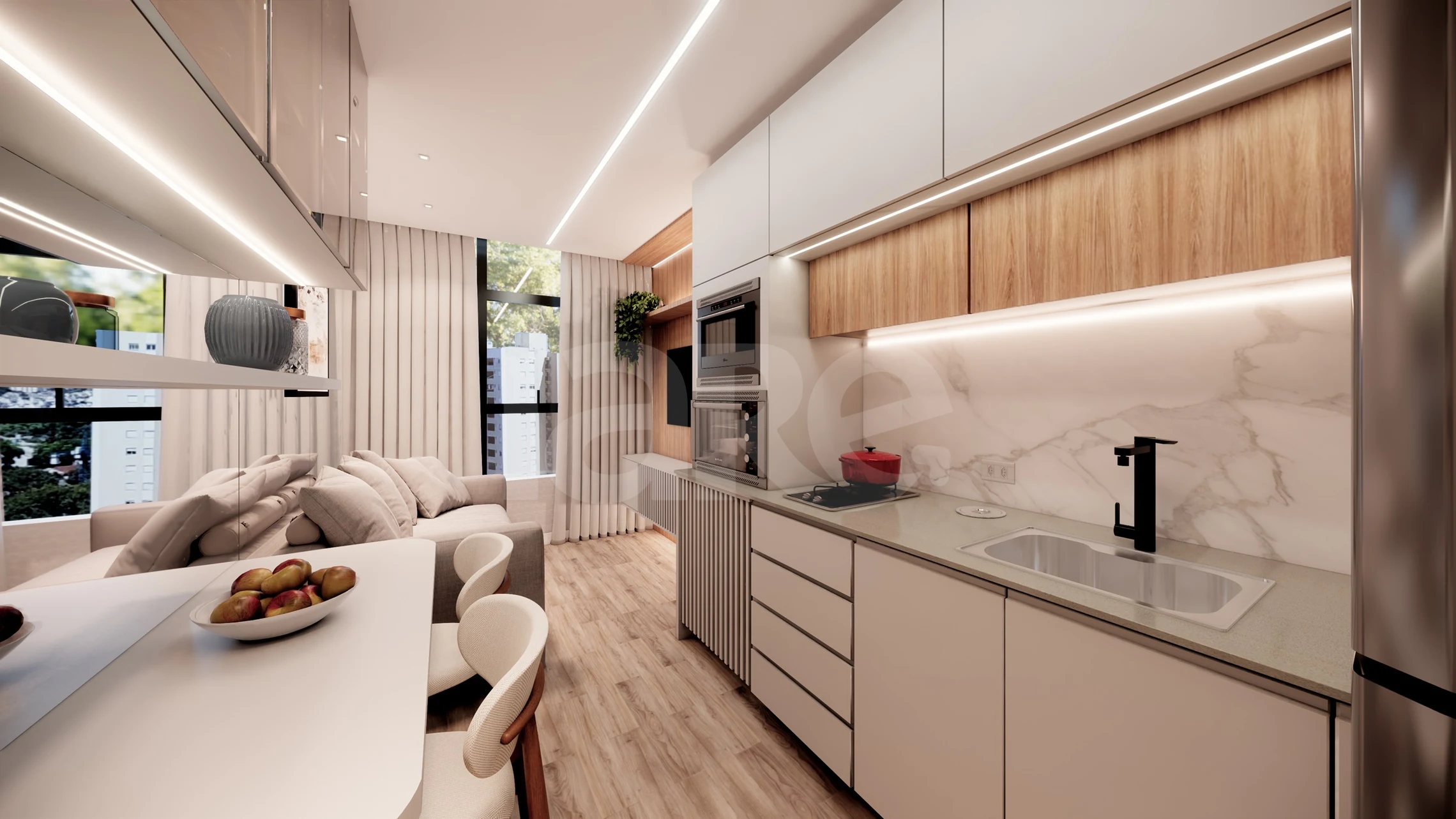 Smart Living Portão - Studio com 18,45 m², em Portão — foto 14