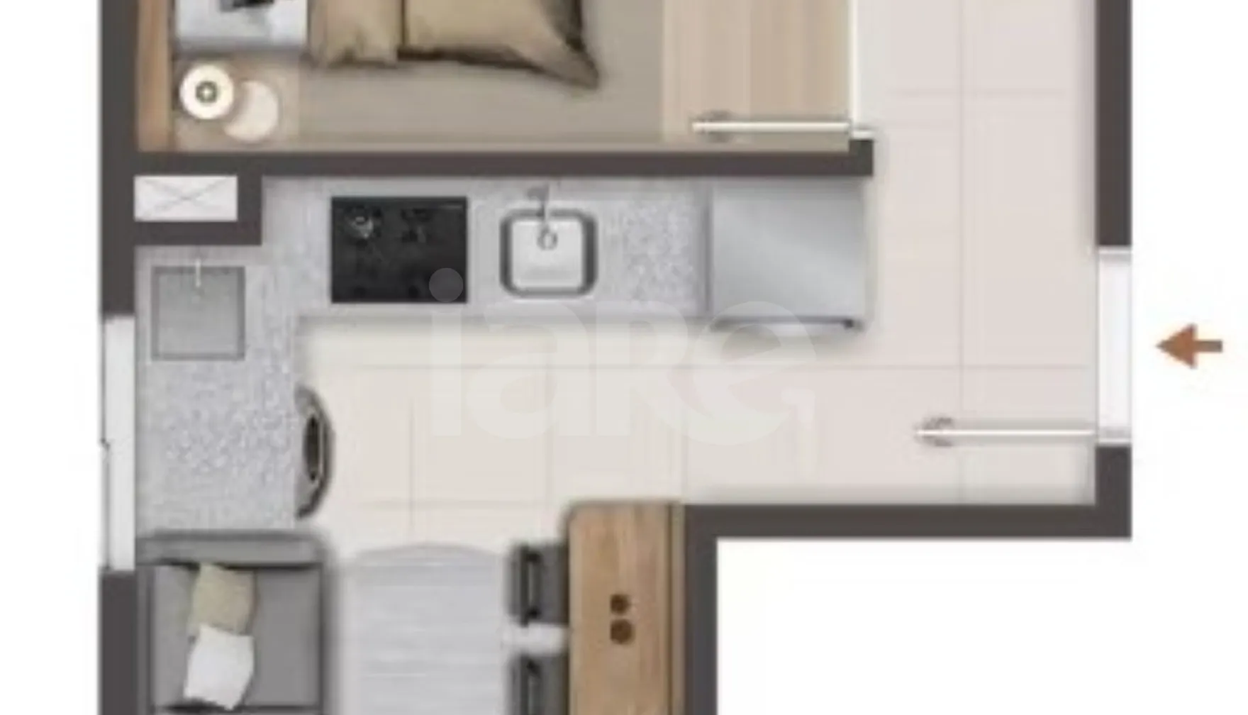 Planta — Apartamento 28,56 m²