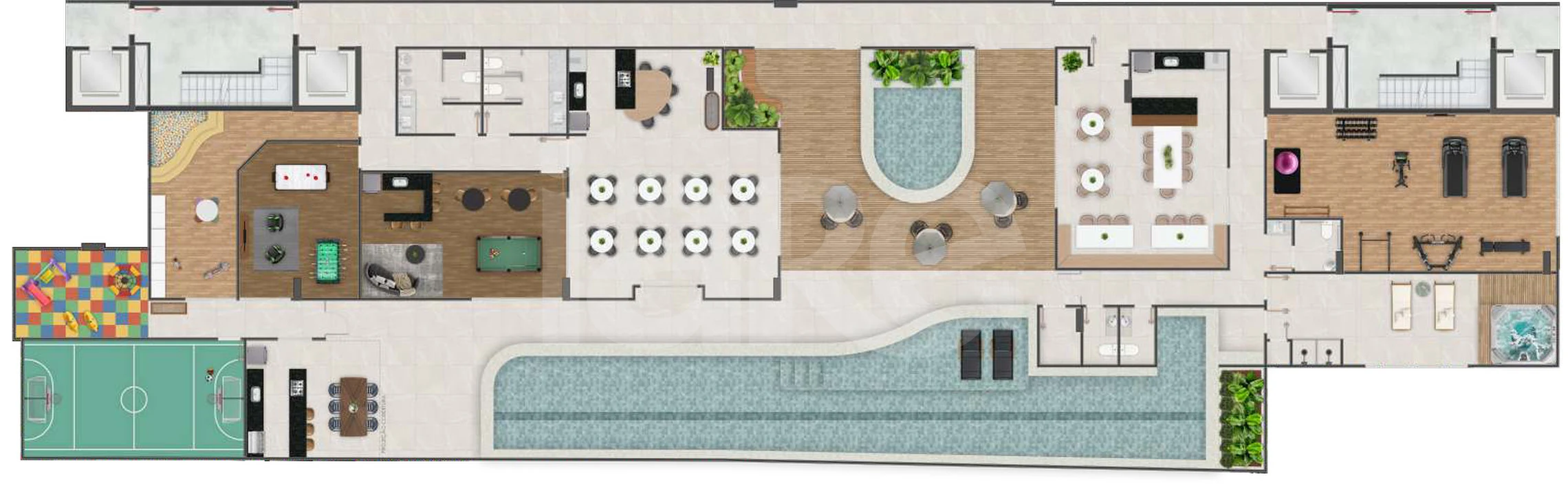 Planta — Pavimento lazer