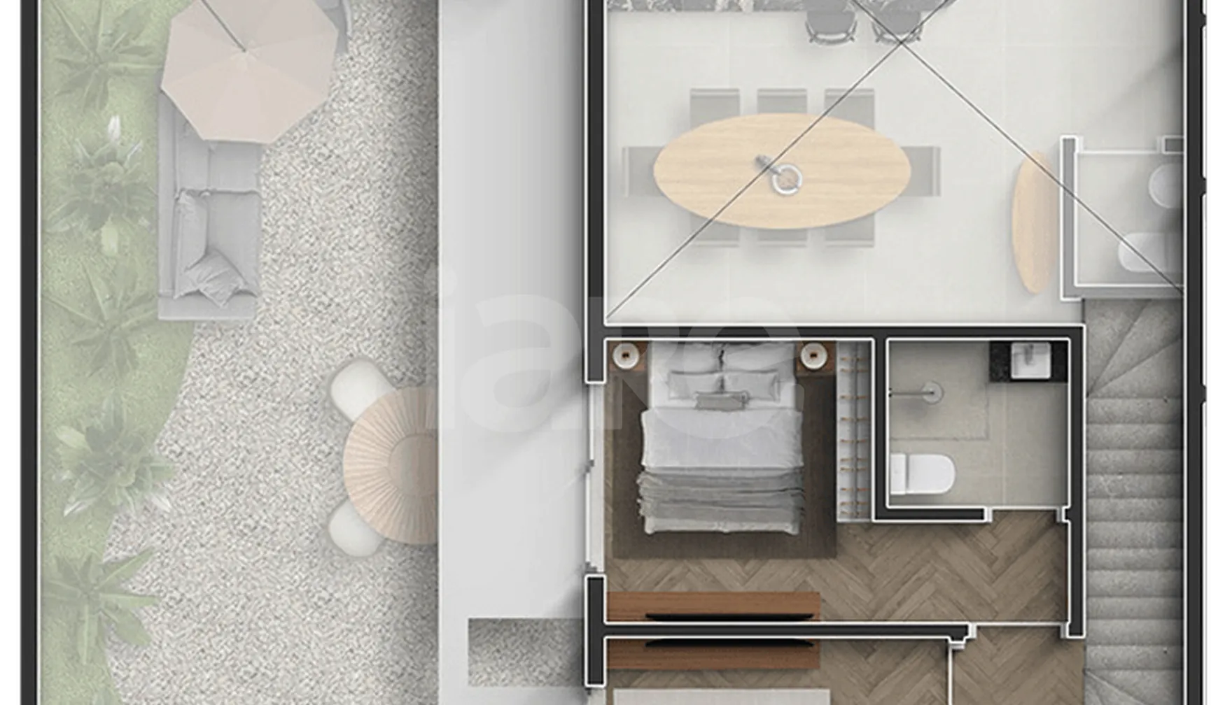 Planta — Cobertura Duplex 163,6 m²