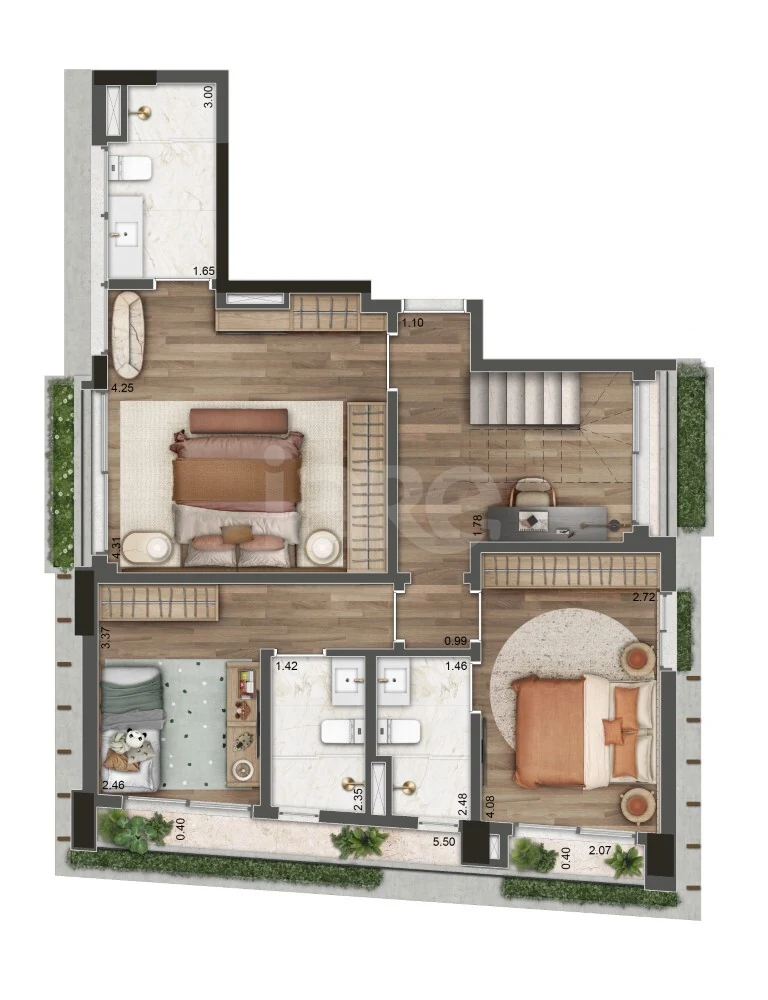 Planta — Cobertura Duplex 182,34 m²