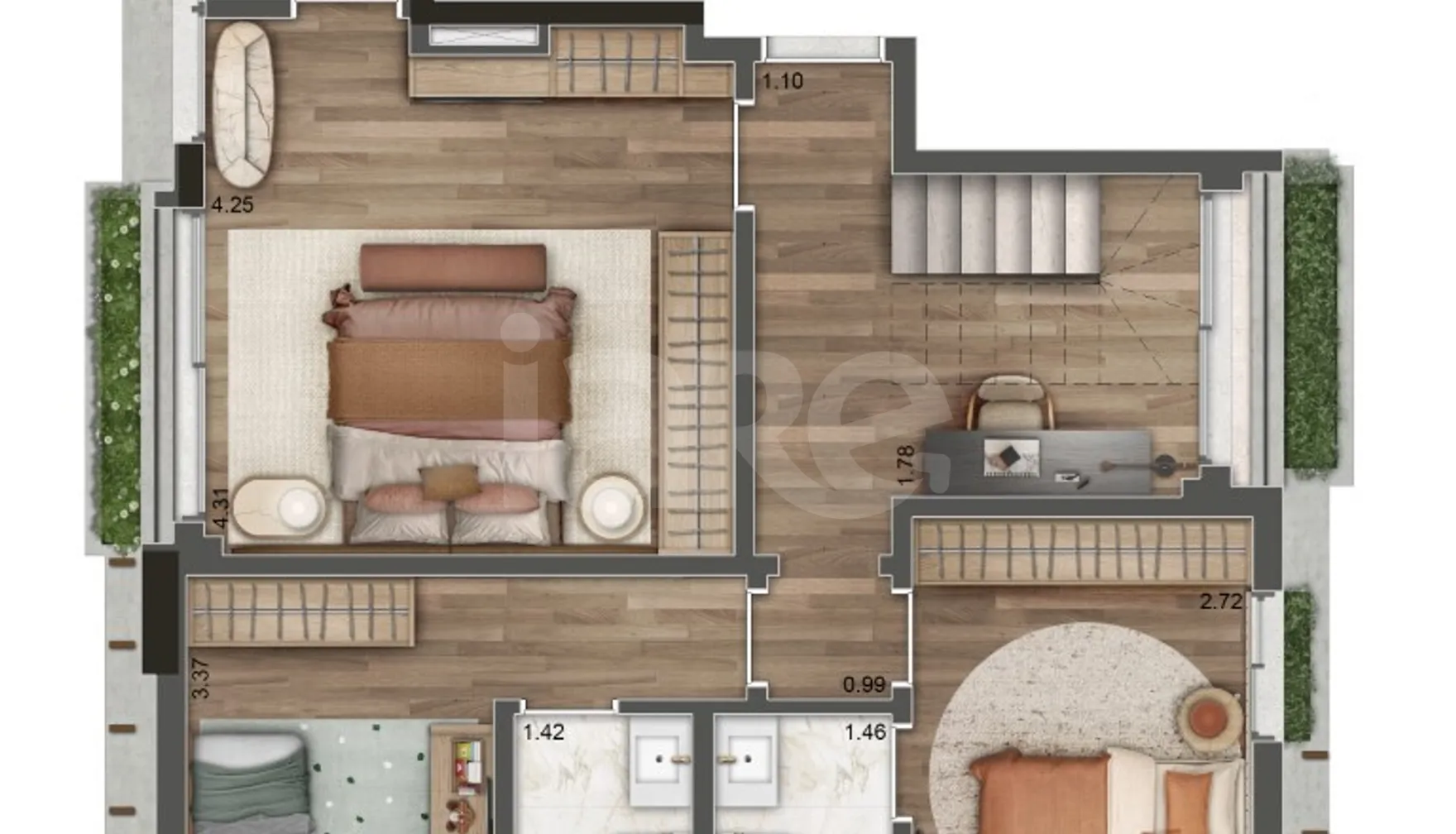 Planta — Cobertura Duplex 182,34 m²