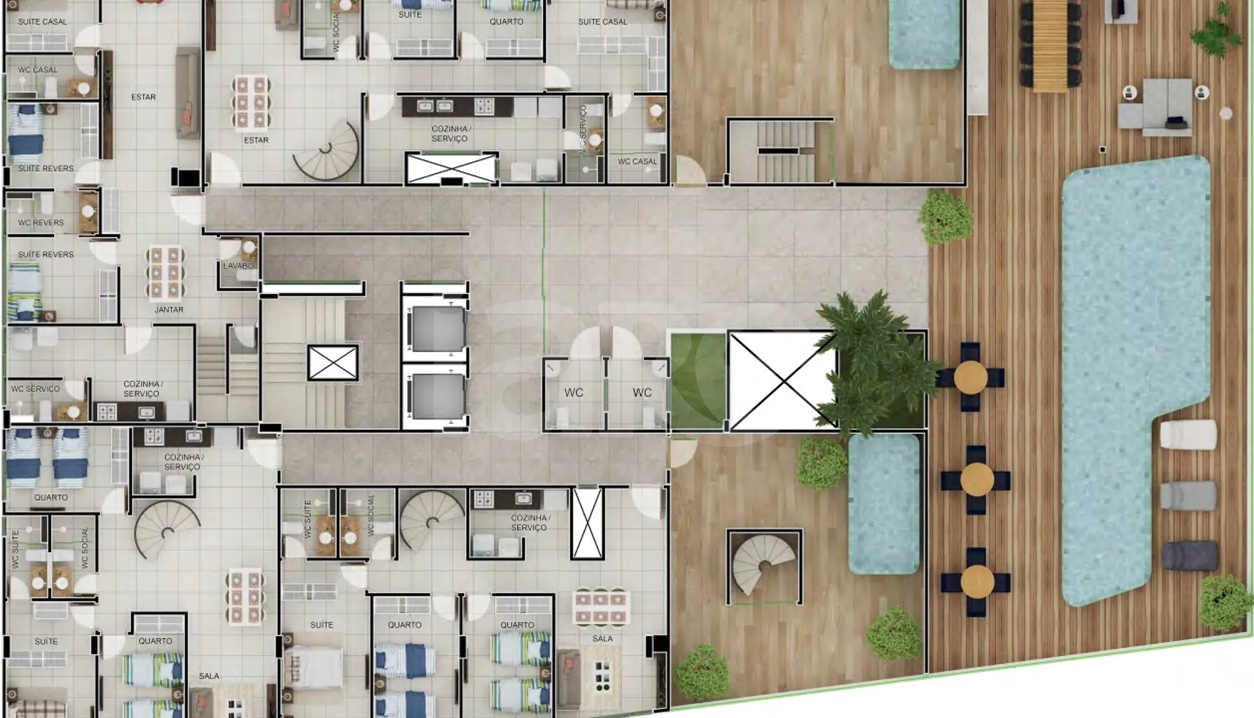 Planta — Pavimento rooftop