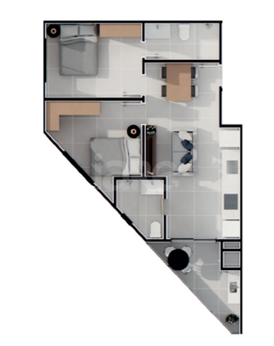 Planta — Cobertura Horizontal 103,4 m²