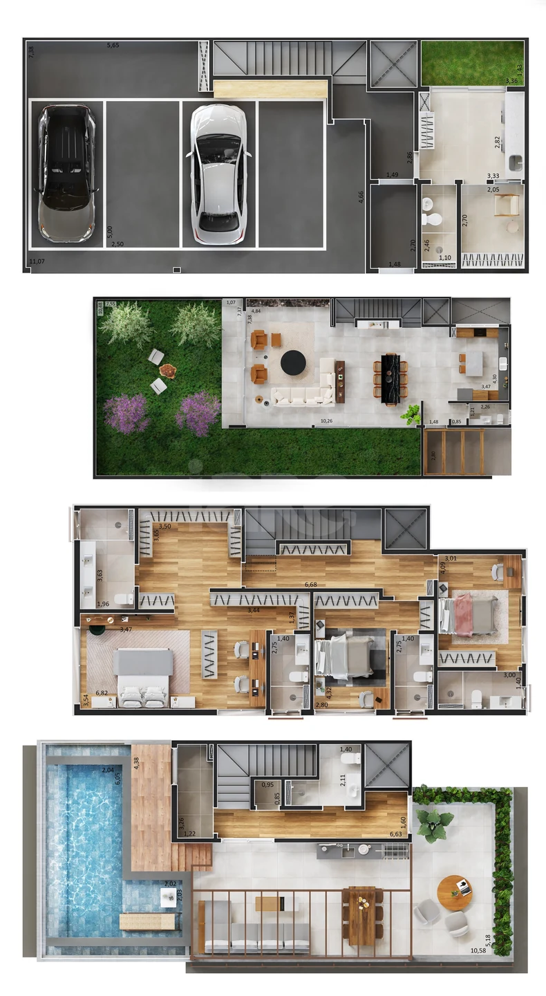 Planta — Casa em Condomínio 559,07 m²