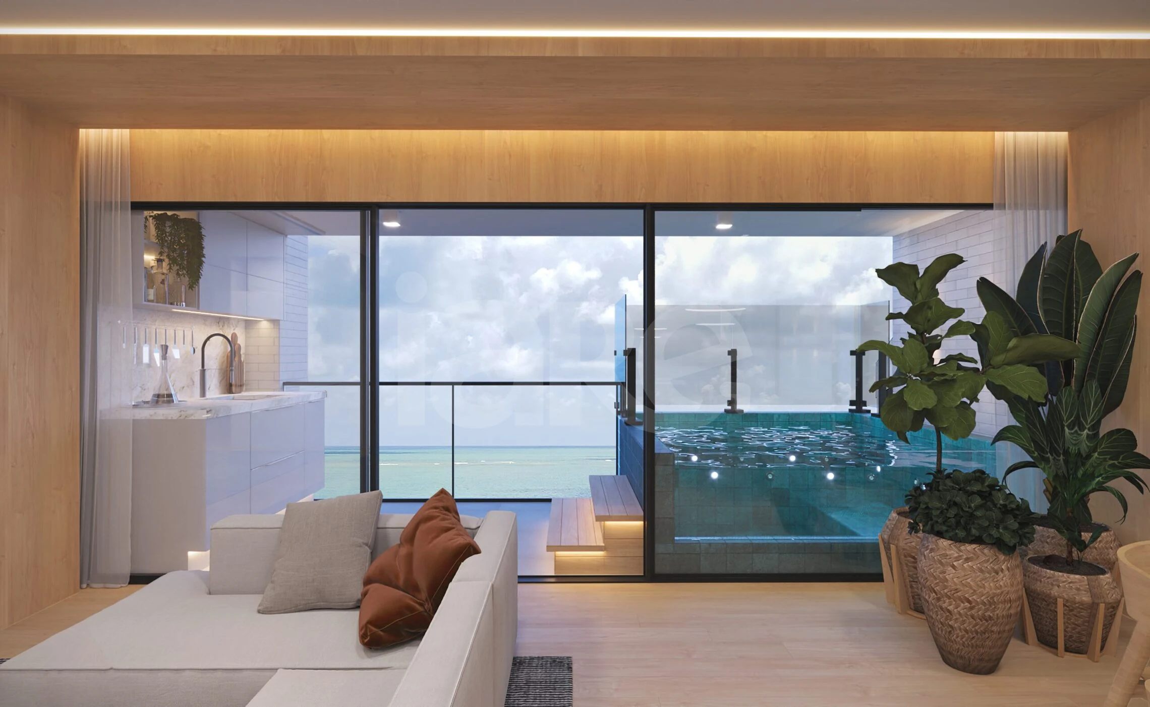 Porto Marino - Apartamento com 55,23 m², em Camboinha — foto 2