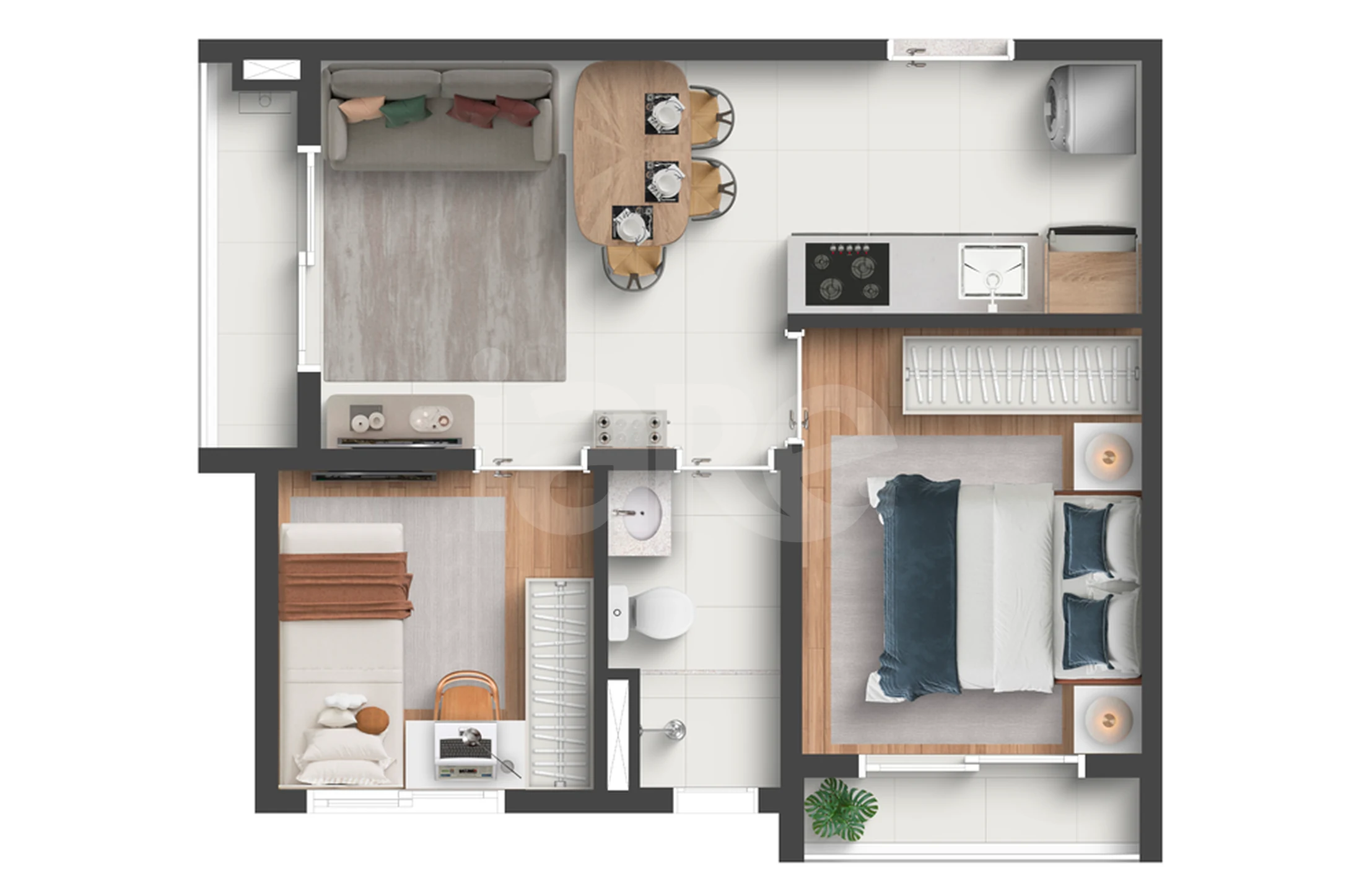 Planta — Apartamento 36,2 m²