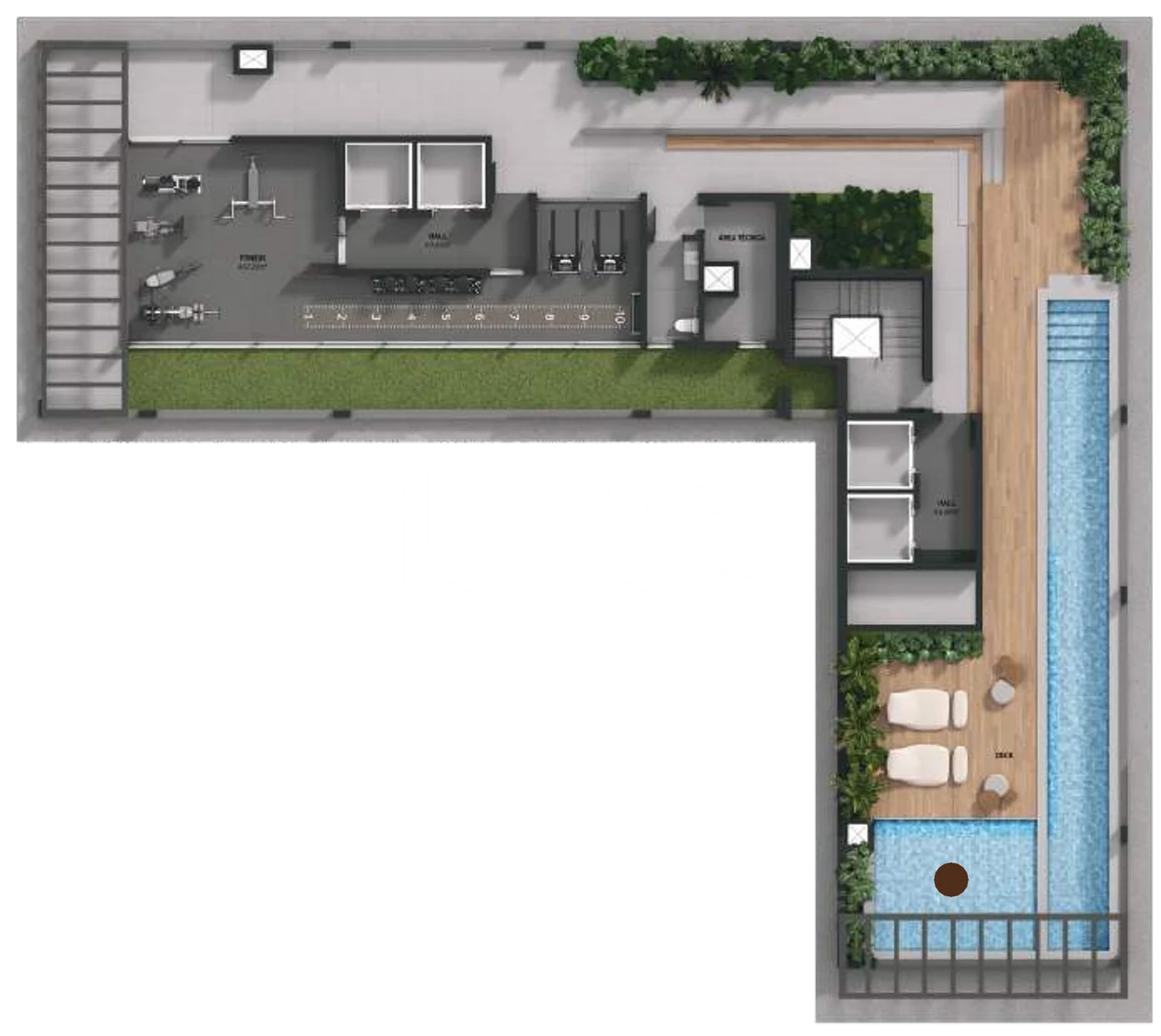 Planta — Pavimento rooftop