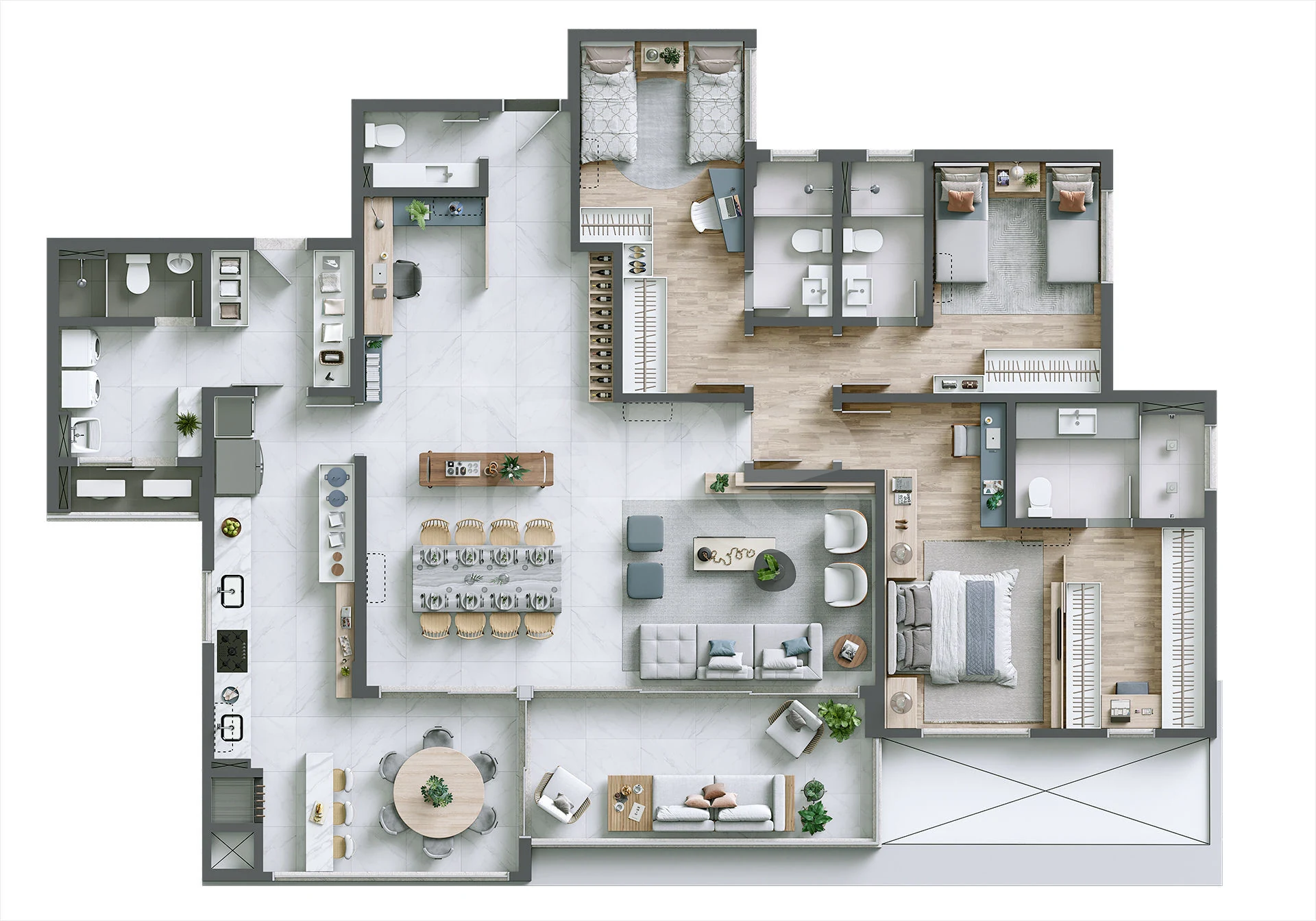 Planta — Apartamento 193,64 m²