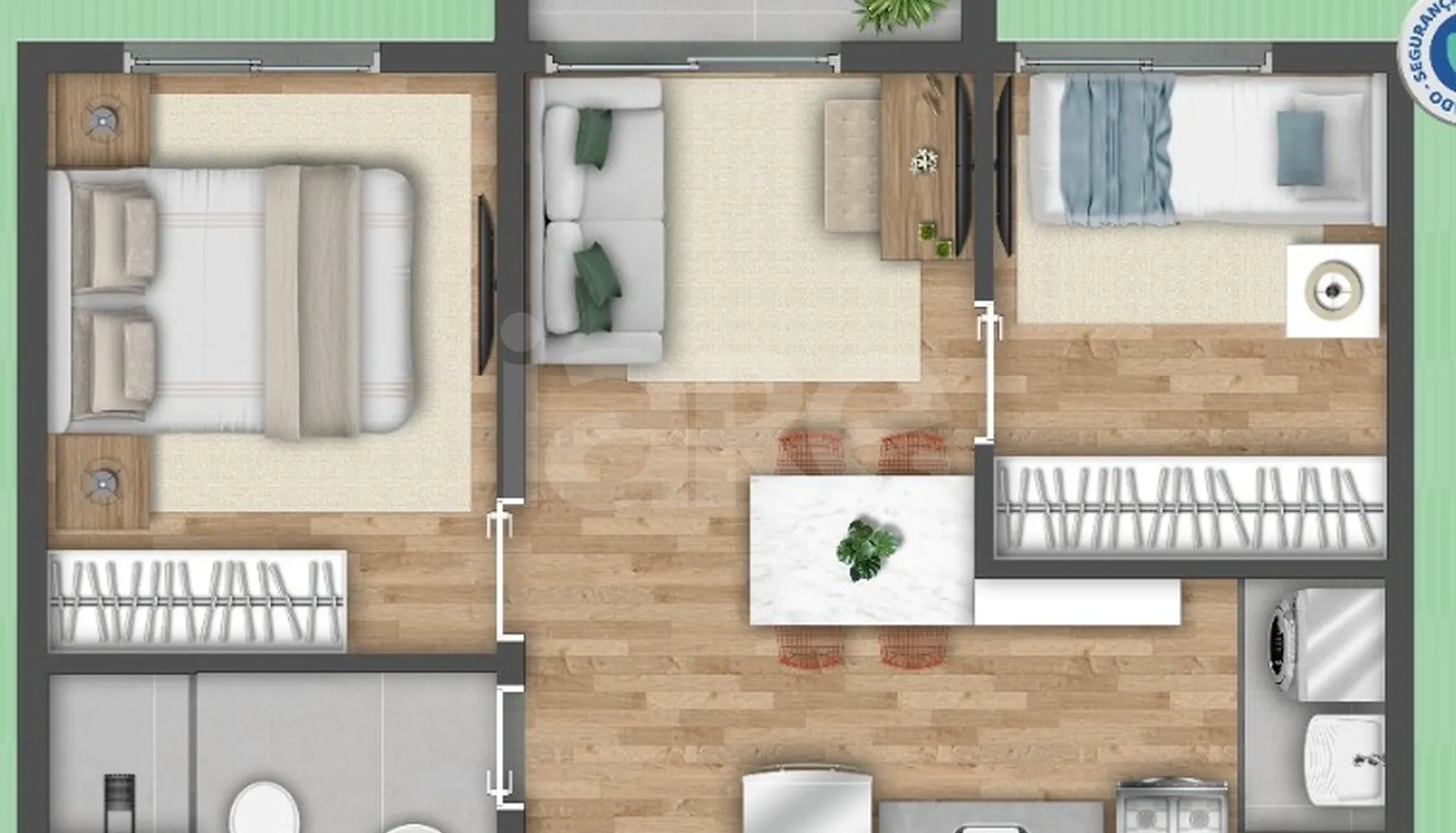 Planta — Apartamento 36,71 m²