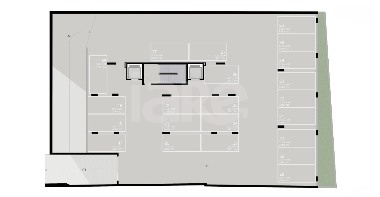 Planta — Pavimento subsolo 1