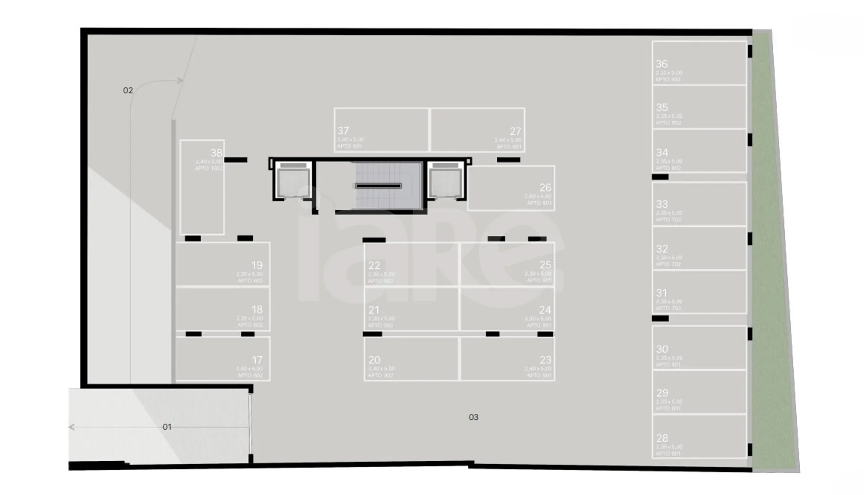 Planta — Pavimento subsolo 1