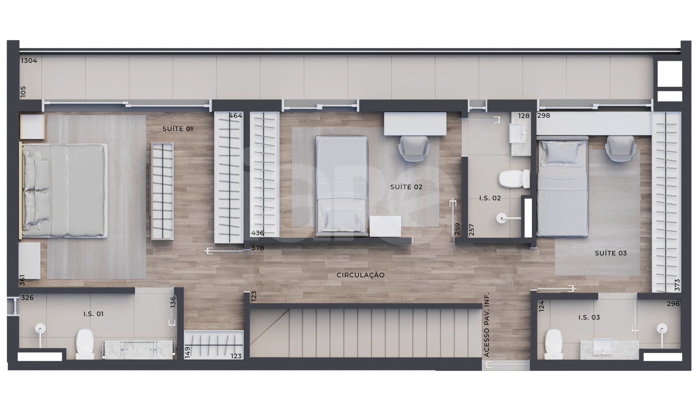 Planta — Cobertura Duplex 183,09 m²