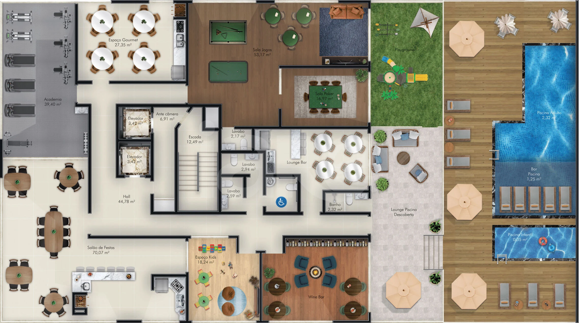 Planta — Pavimento lazer