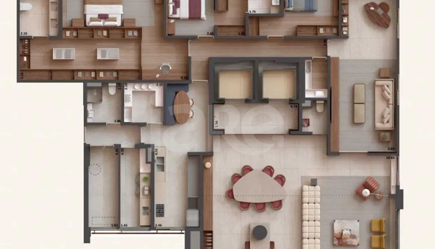 Planta — Apartamento 320,7 m²