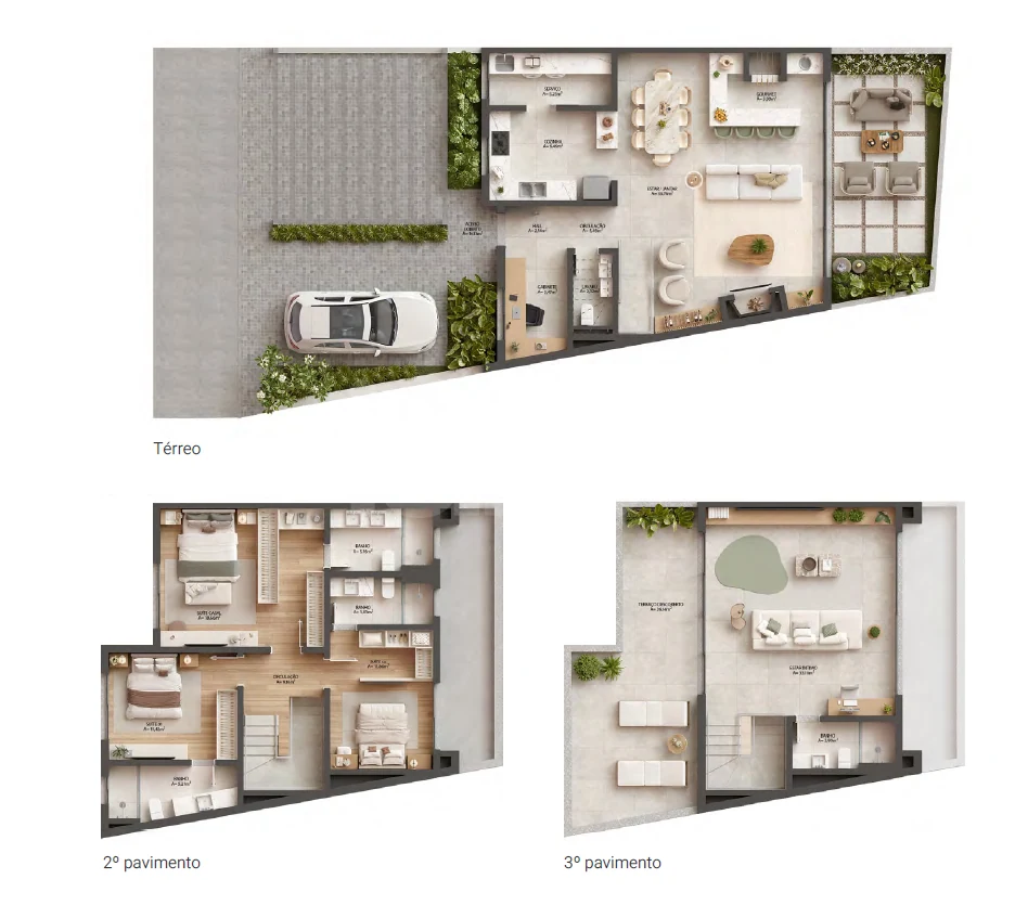 Planta — Casa em Condomínio 308,16 m²