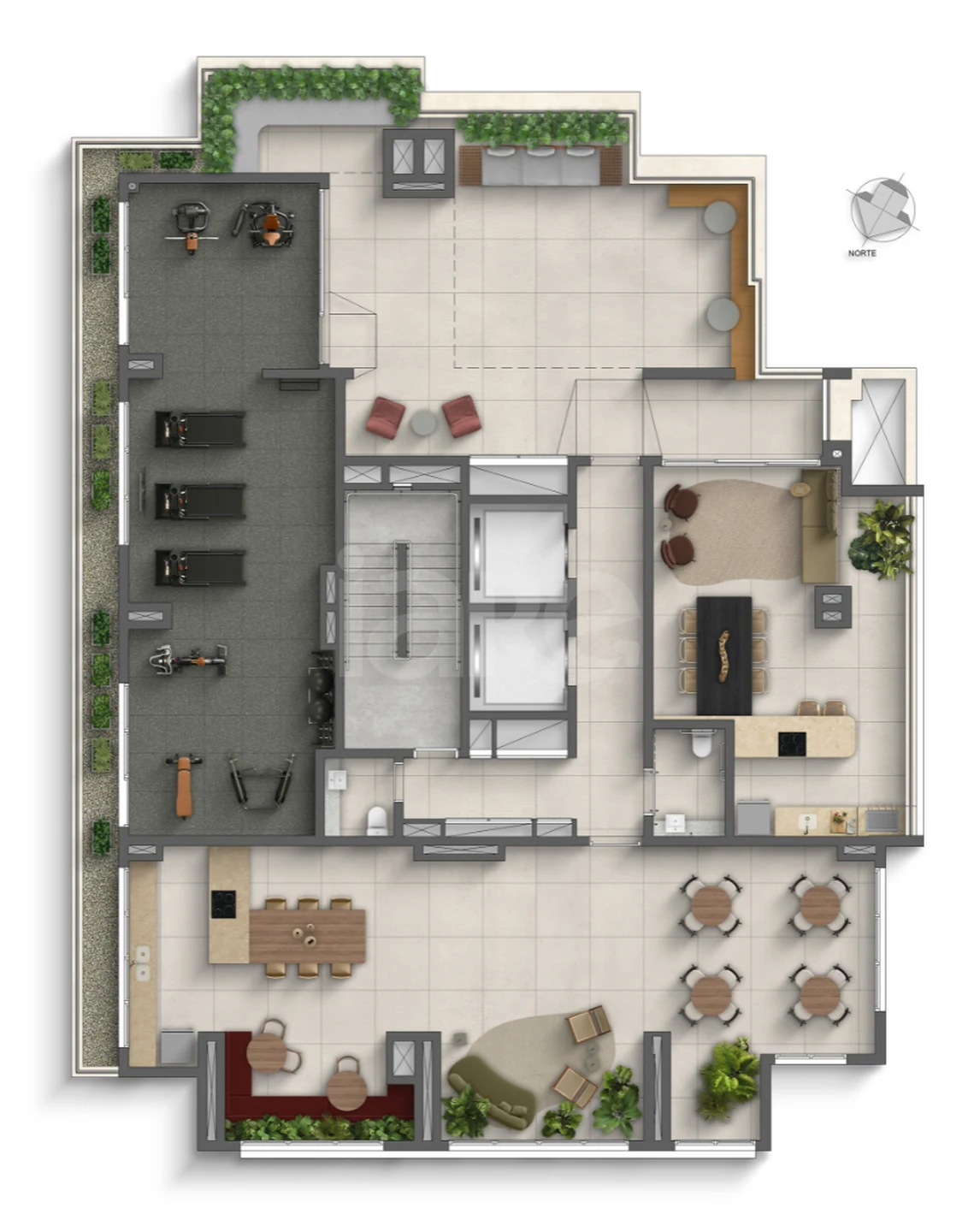 Planta — Pavimento lazer