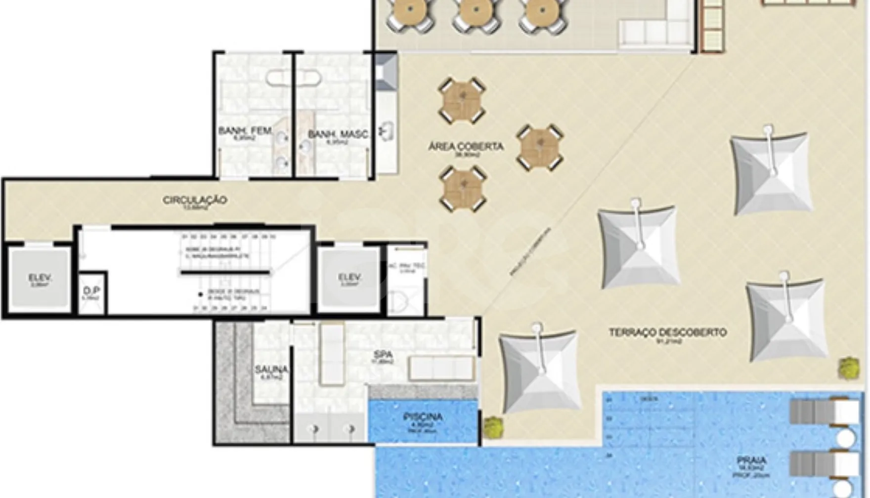 Planta — Pavimento lazer