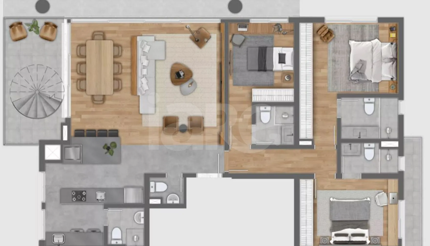 Planta — Cobertura Duplex 209,11 m²
