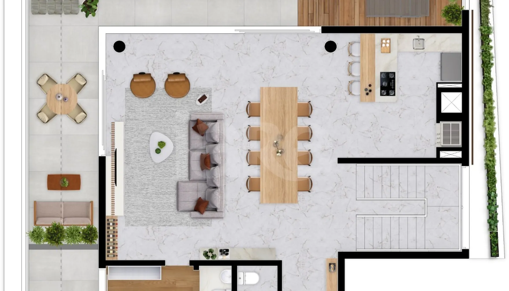 Planta — Cobertura Duplex 306,81 m²