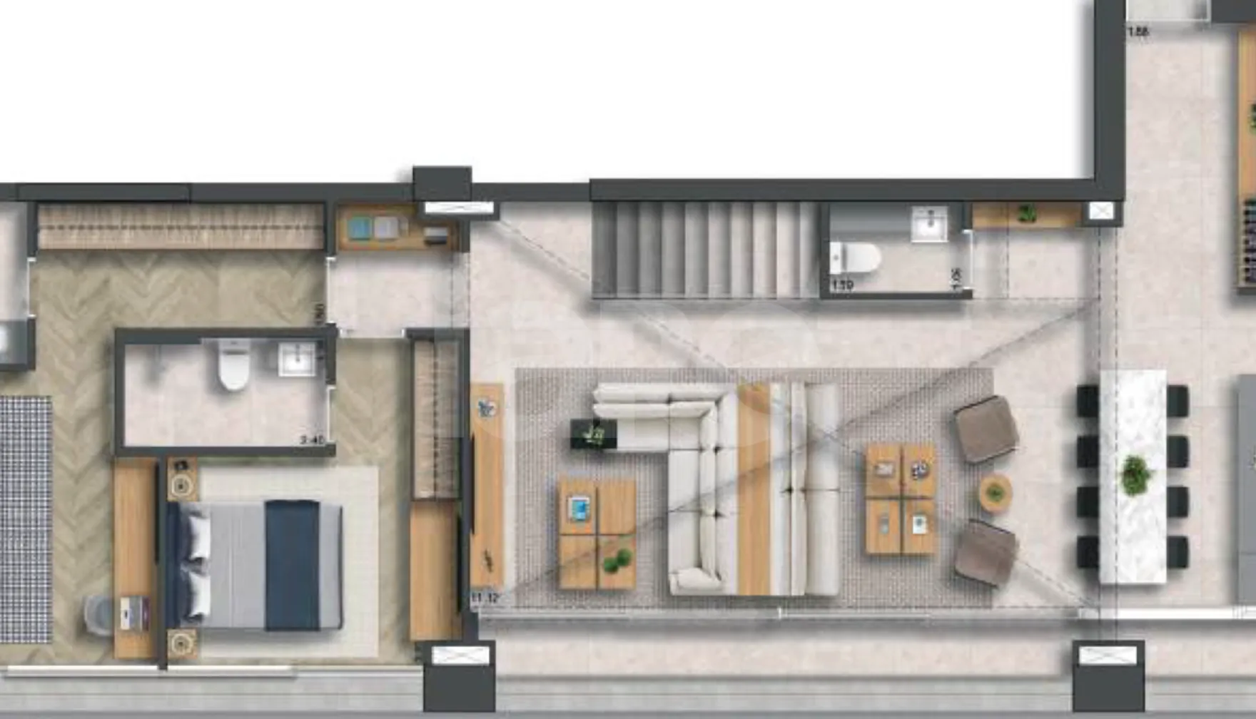 Planta — Cobertura Duplex 209,44 m²