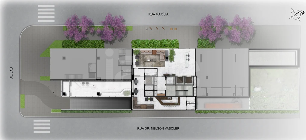 Planta — Pavimento 1º andar