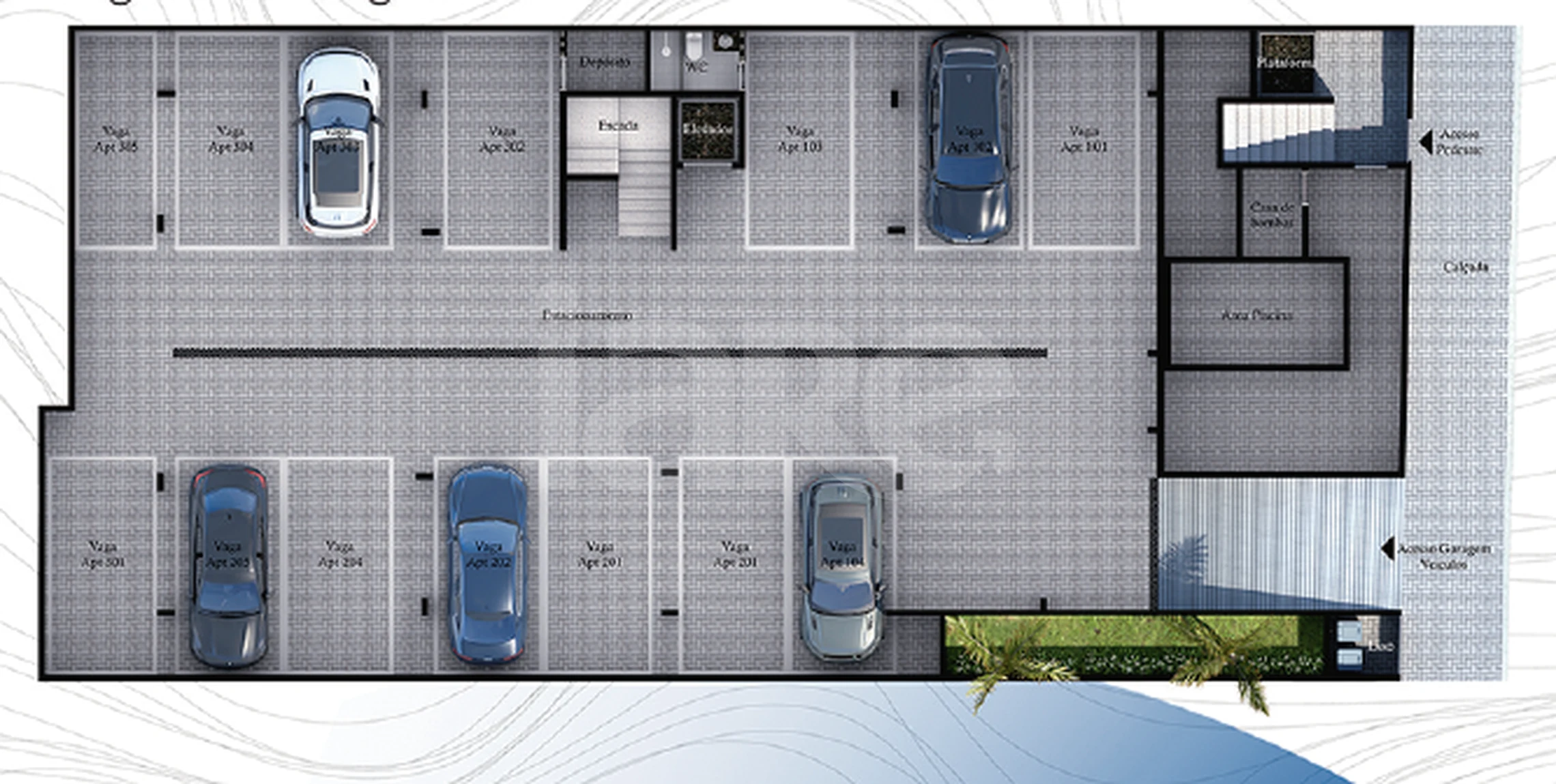 Planta — Pavimento garagem