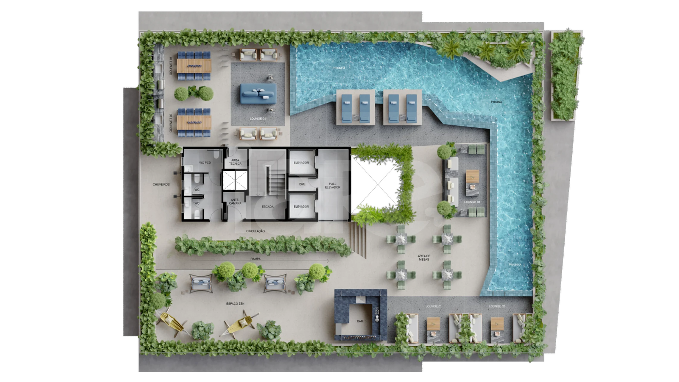 Planta — Pavimento rooftop