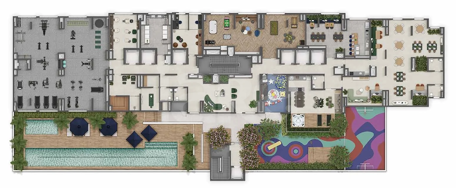 Planta — Pavimento lazer