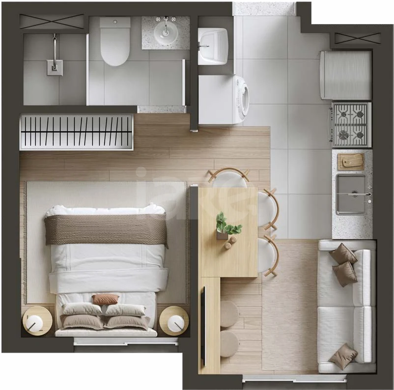 Planta — Apartamento 25,24 m²