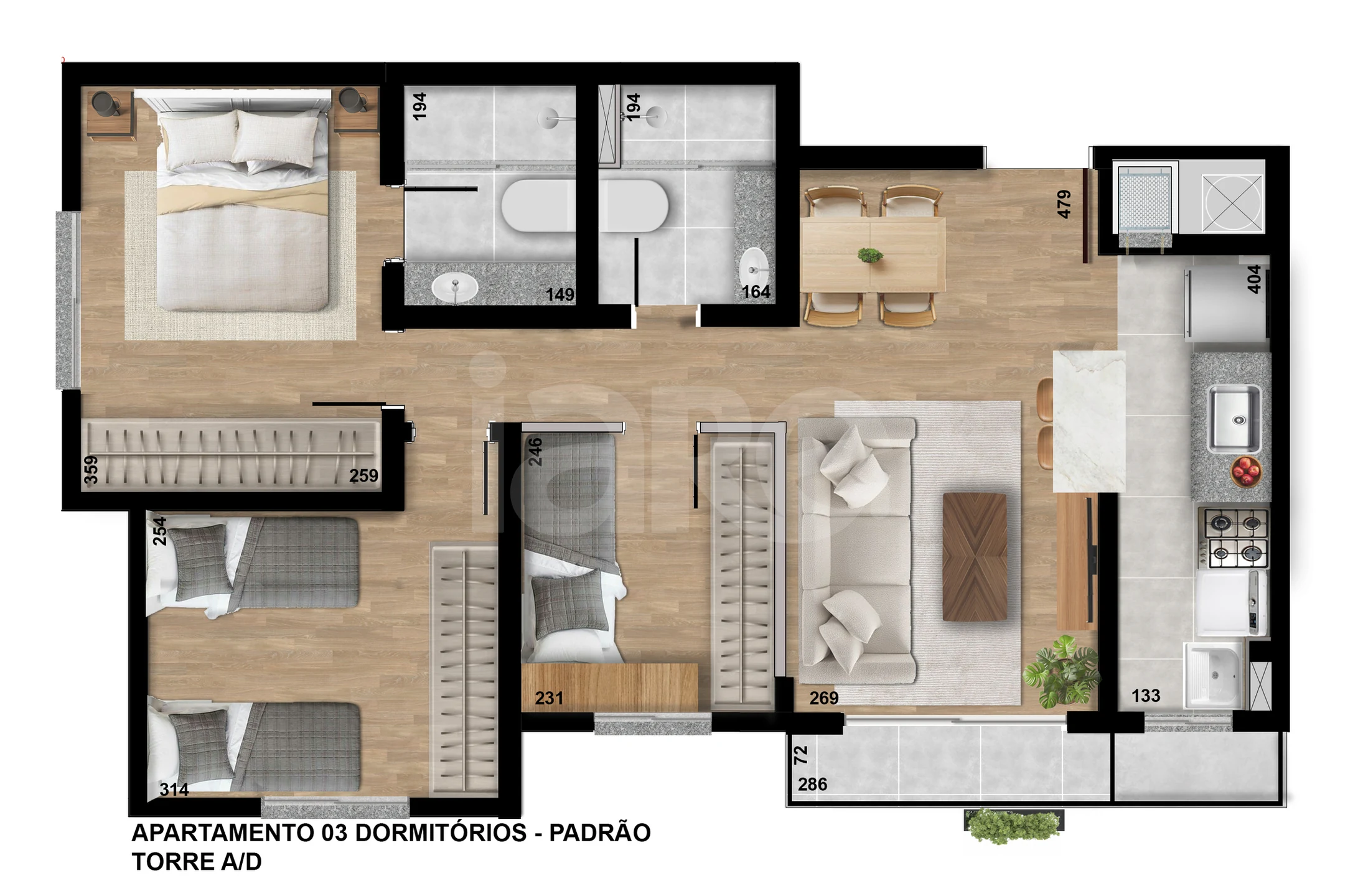 Planta — Garden 78,38 m²