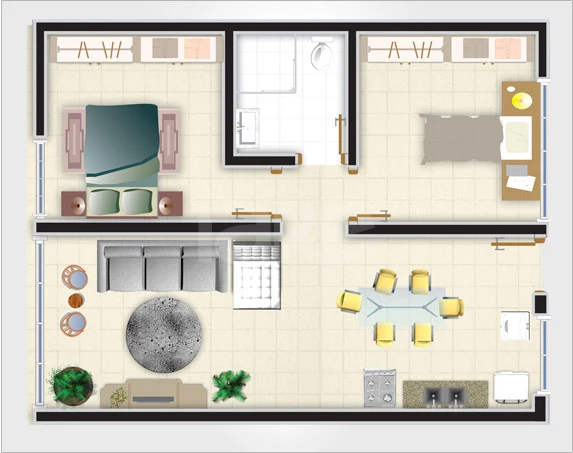 Planta — Apartamento 35 m²