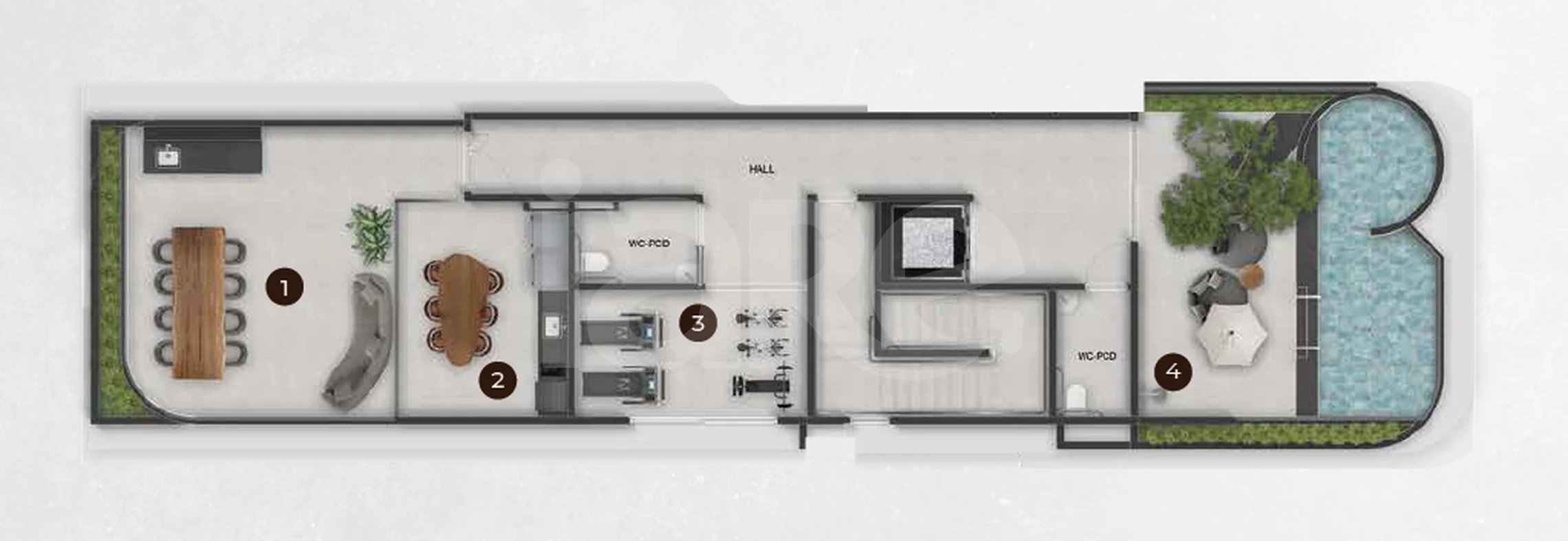 Planta — Pavimento rooftop