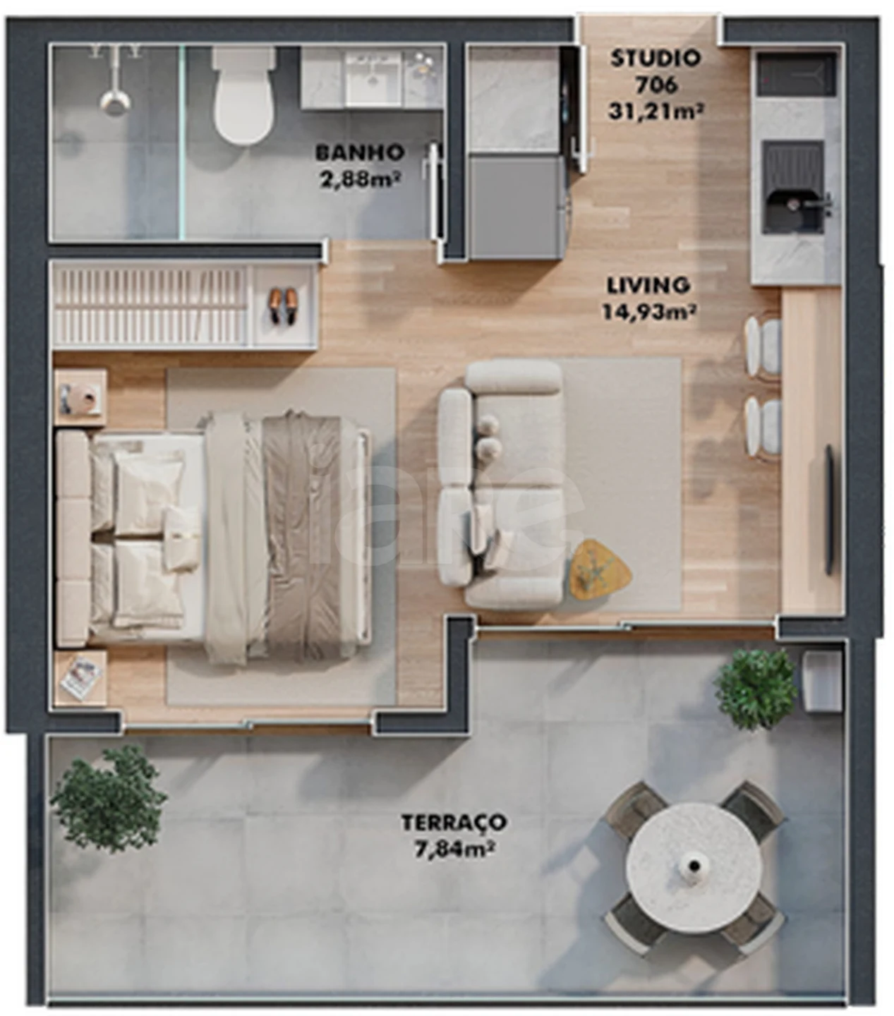 Planta — Garden 31,21 m²