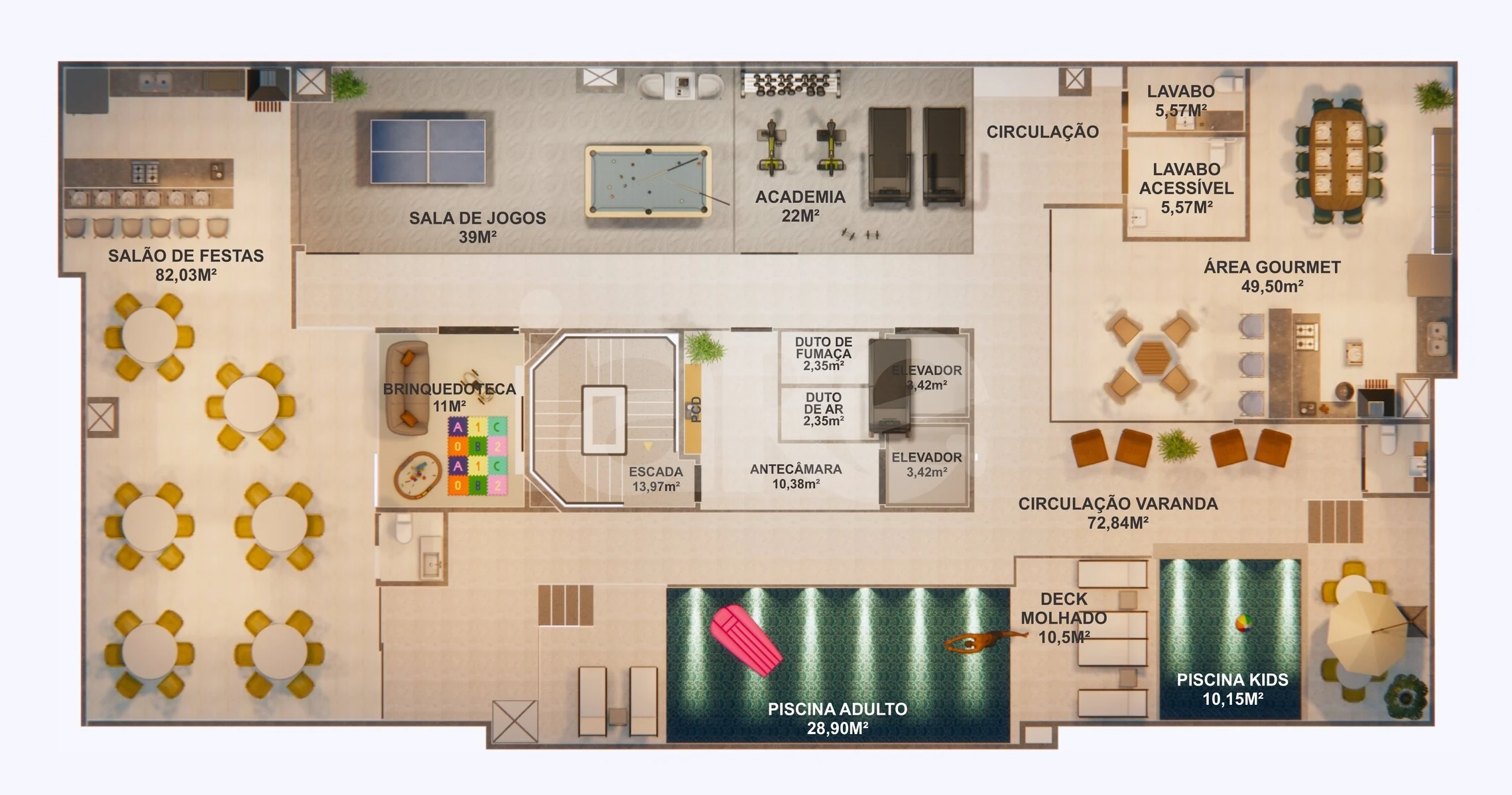 Planta — Pavimento lazer