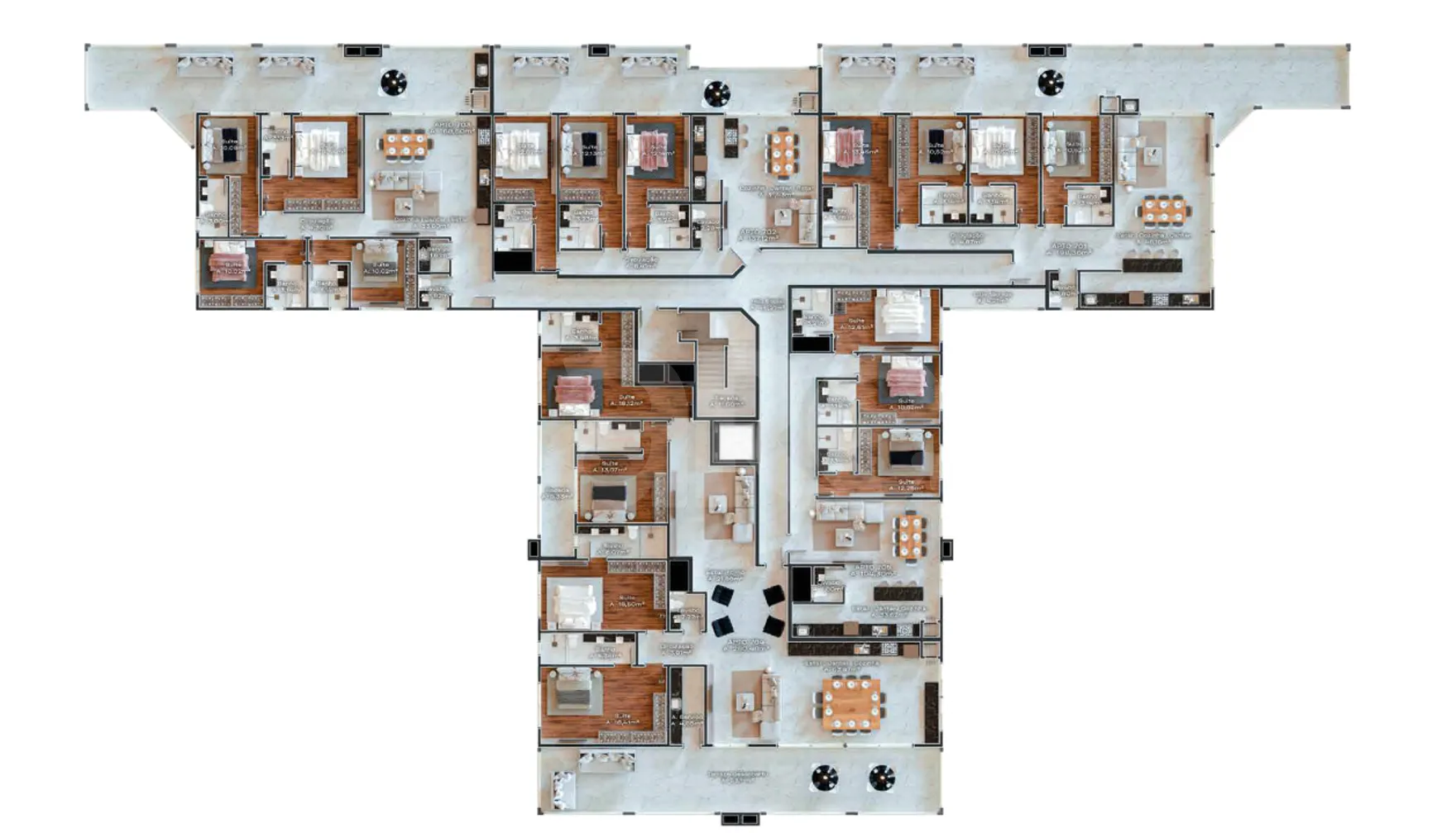 Planta — Pavimento cobertura horizontal