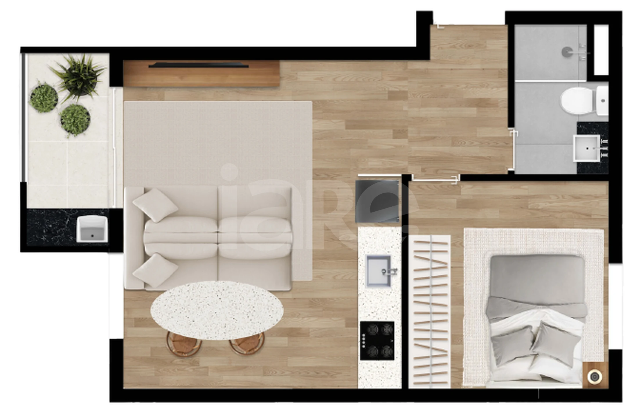 Planta — Apartamento 39,27 m²