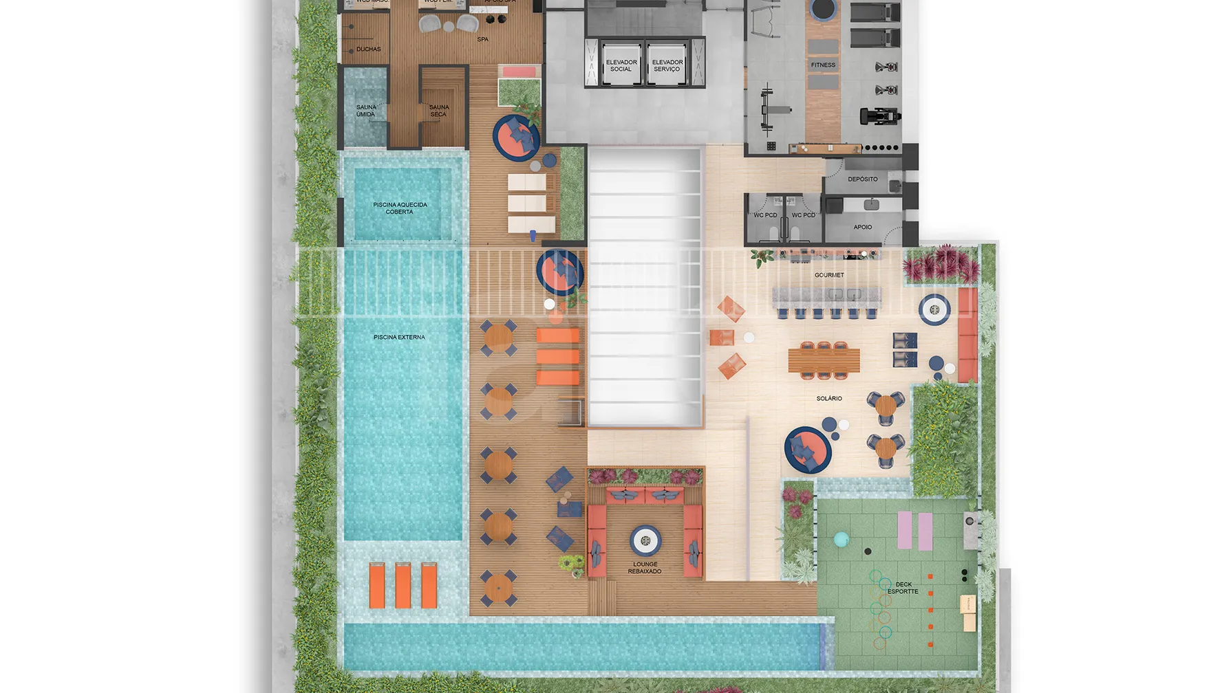 Planta — Pavimento lazer