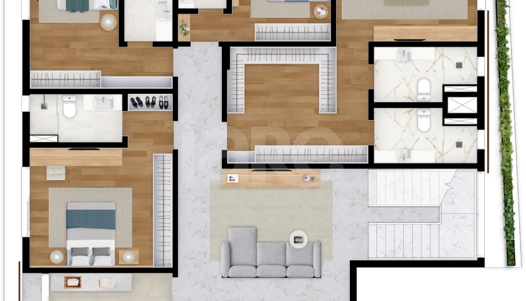 Planta — Cobertura Duplex 306,81 m²