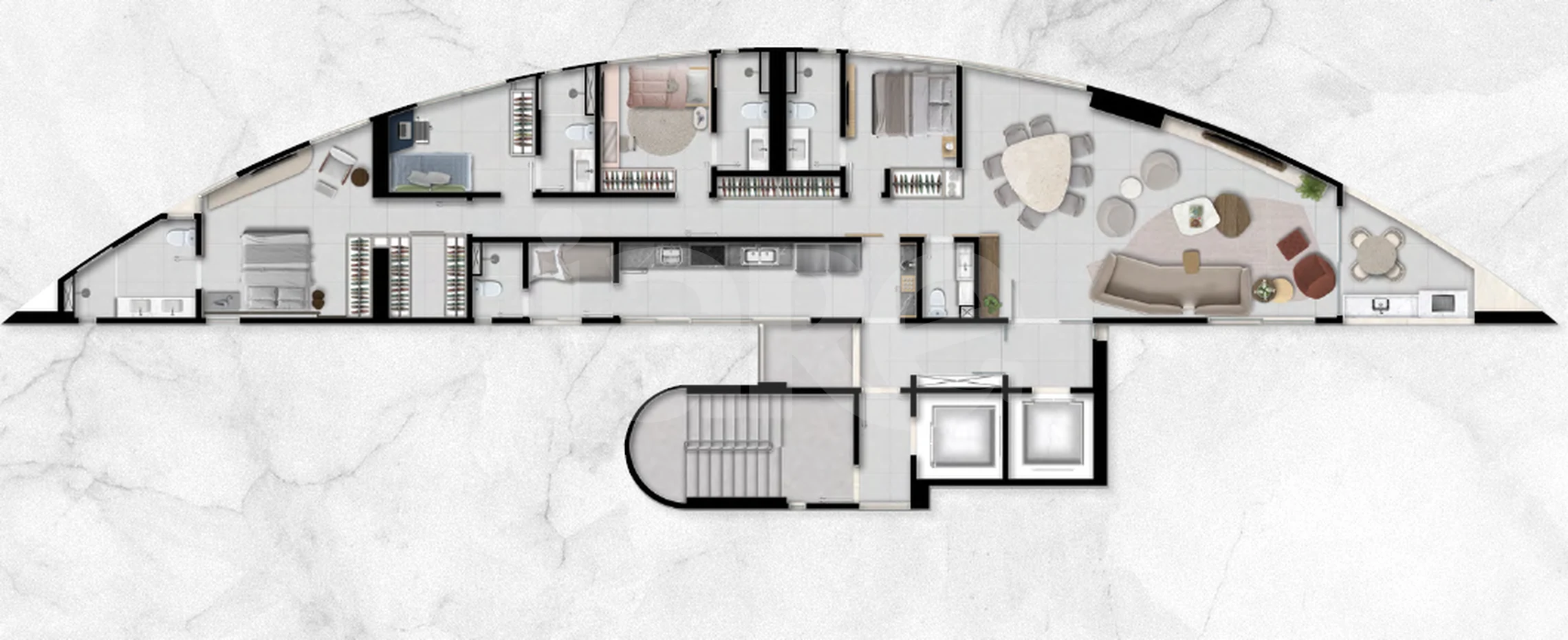 Planta — Apartamento 168,8 m²