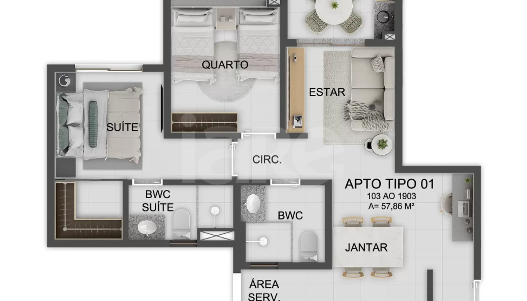 Planta — Garden 81,59 m²