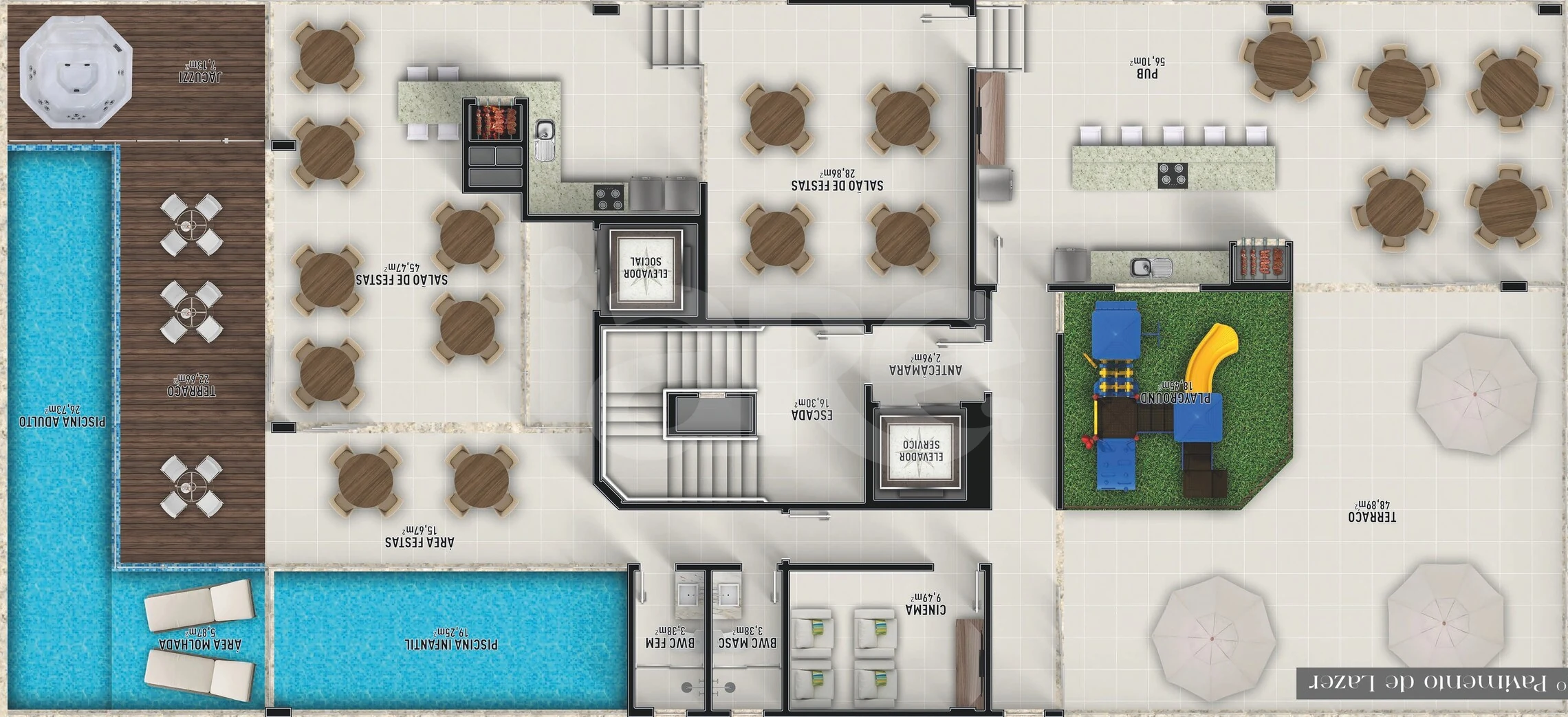 Planta — Pavimento lazer 1