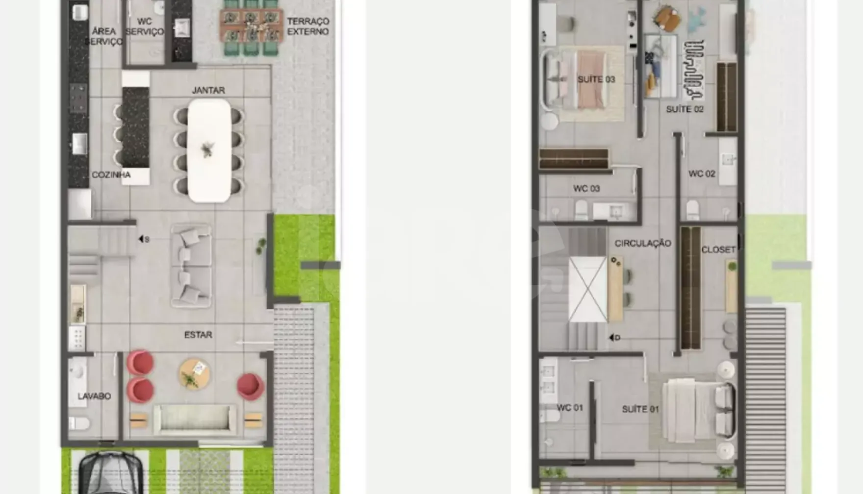 Planta — Casa em Condomínio 182,68 m²