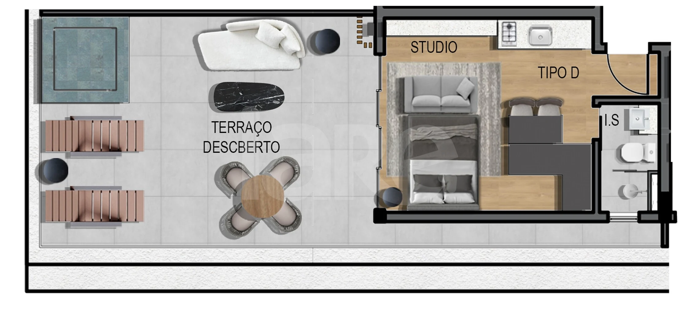 Planta — Garden 48,85 m²