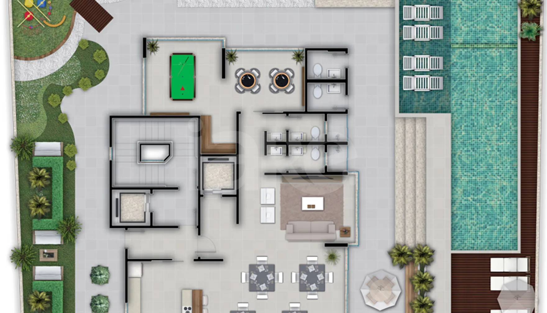Planta — Pavimento lazer