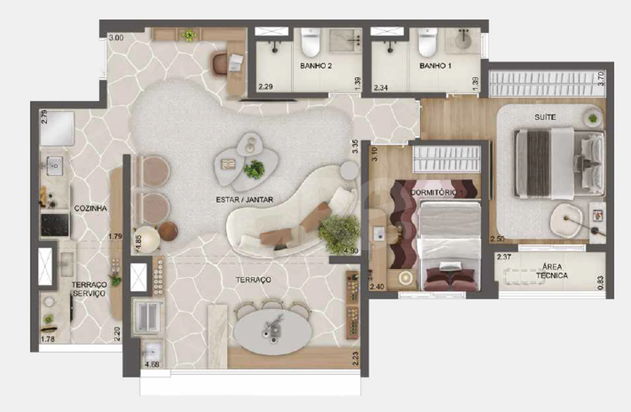 Planta — Garden 99,93 m²